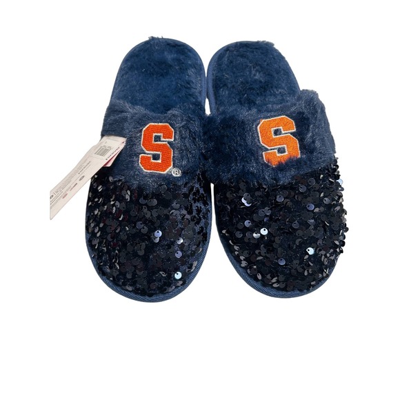 FOCO Women's NCAA Team Logo Ladies Sequin Fashion Slippers Syracuse Sz S 5/6 - Picture 6 of 6